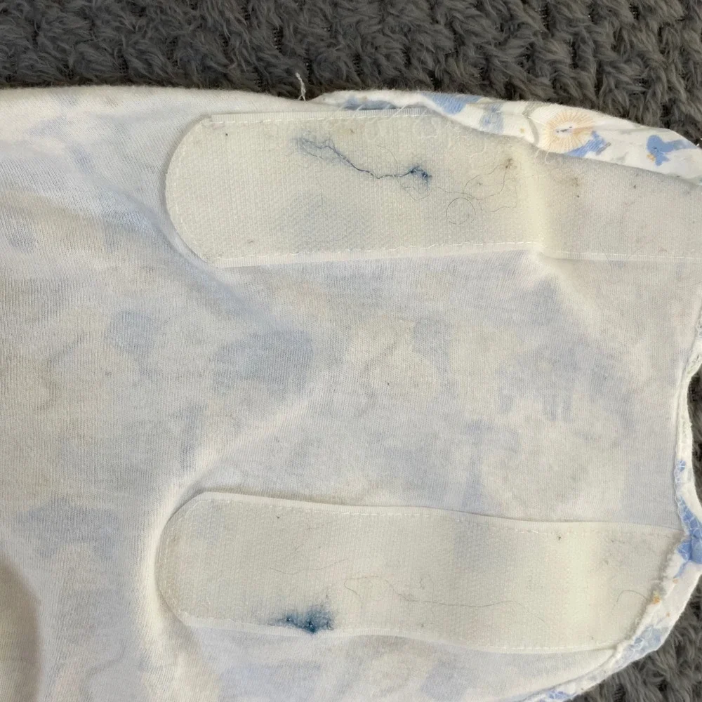 Halo SleepSack Swaddle 3-6M Sml Blue Unisex Safari Animal Elephant Giraffe Lion